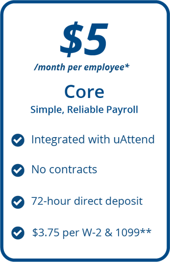 Core Plan Payroll in uAttend Core Plan Payroll in uAttend
