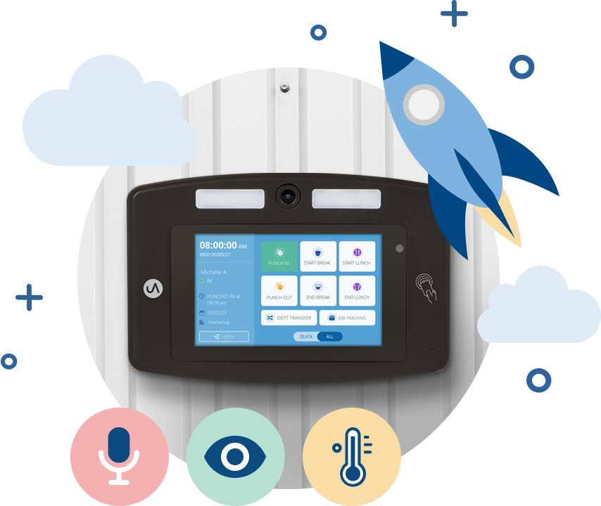 uAttend DR2000 Touch-Free Voice Control &
Facial Recognition Time Clock uAttend DR2000 Touch-Free Voice Control &
Facial Recognition Time Clock