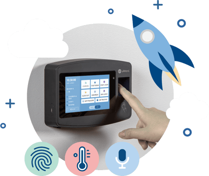 jr2000 touch tablet finger scanner time clock
